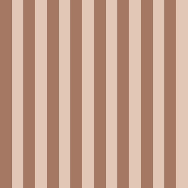 Mocha Mousse and Cream Tan Medium Stripes