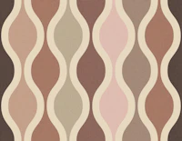 Mocha Mousse Wavy Stripes behang
