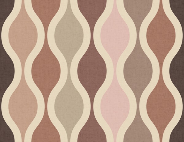 Mocha Mousse Wavy Stripes