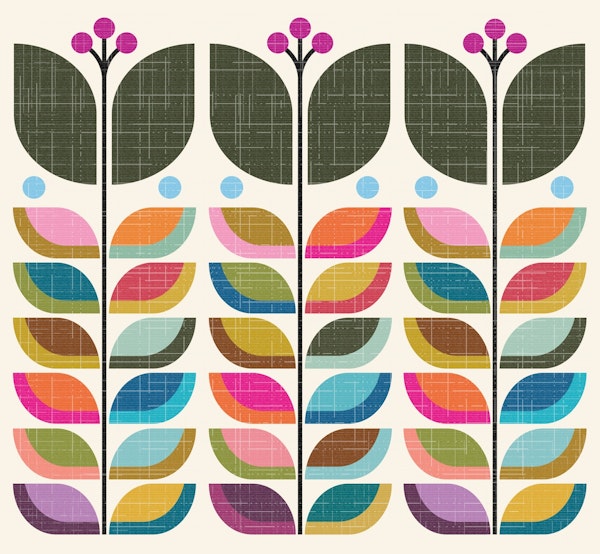 Midcentury Black Tulips