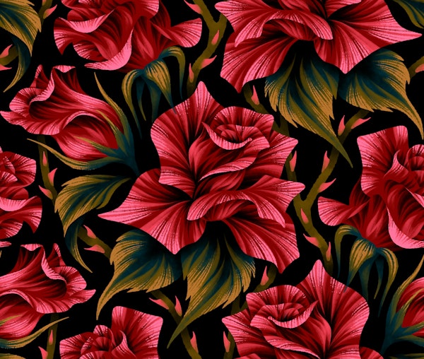 Classic Rose - Red / Black