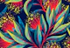 Pohutukawa Floral - Bright Red / Green