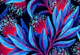 Pohutukawa Floral - Blue / Red