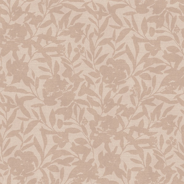 Floral silhouettes mocha mousse warm tan