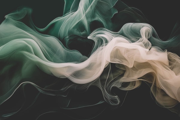 Waves Flow in Emerald Green