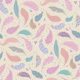 Light as a feather - pink, blue on cream