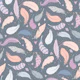 Light as a feather - pink on grey