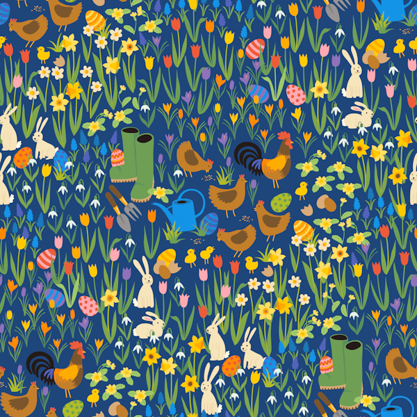 Easter egg hunt - dark blue