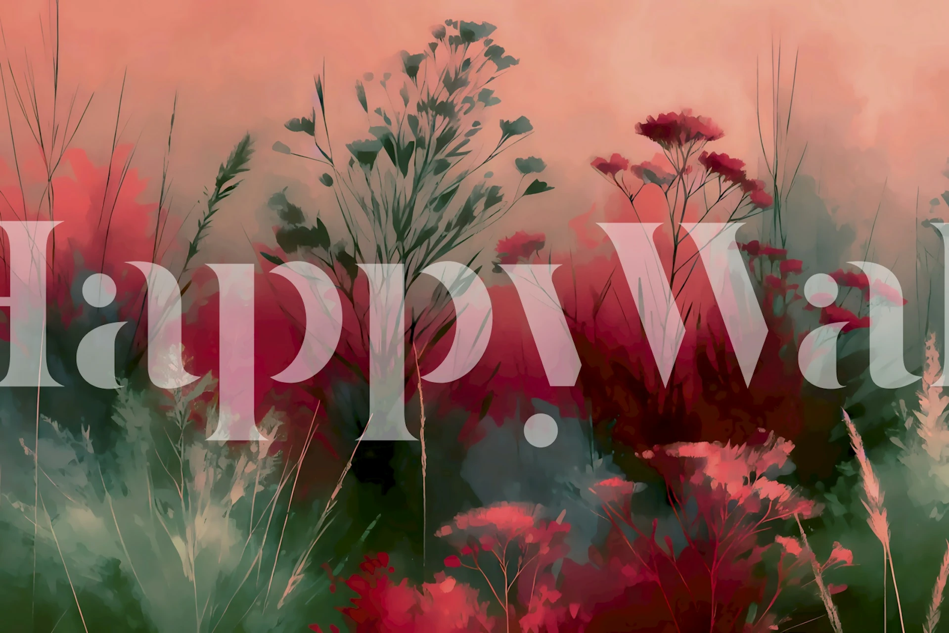 Dreamy Floral Oasis tapet i et rum