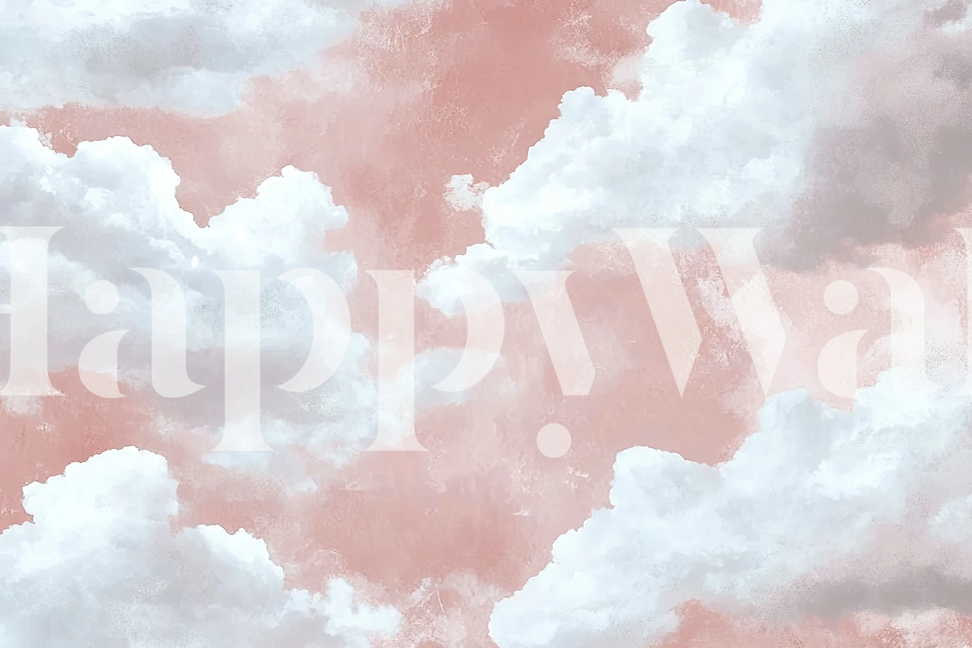 Pink clouds on a soft background wallpaper