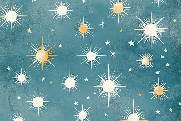 Golden White Stars