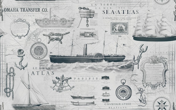 Vintage Nautical Ocean Voyage