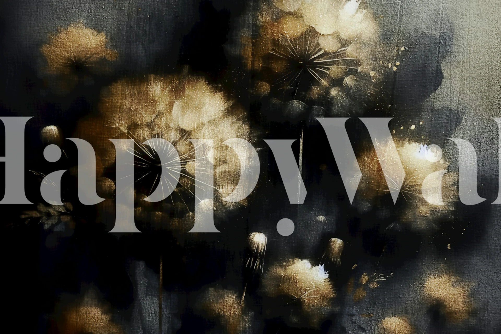 Golden Dandelion Dreams wallpaper design