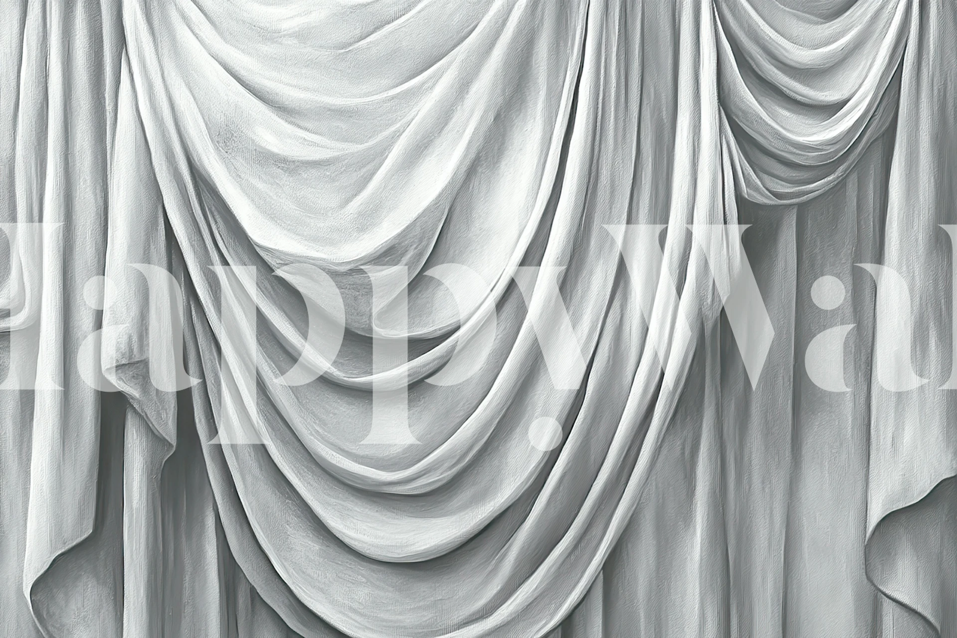 Draped grey fabric texture wallpaper