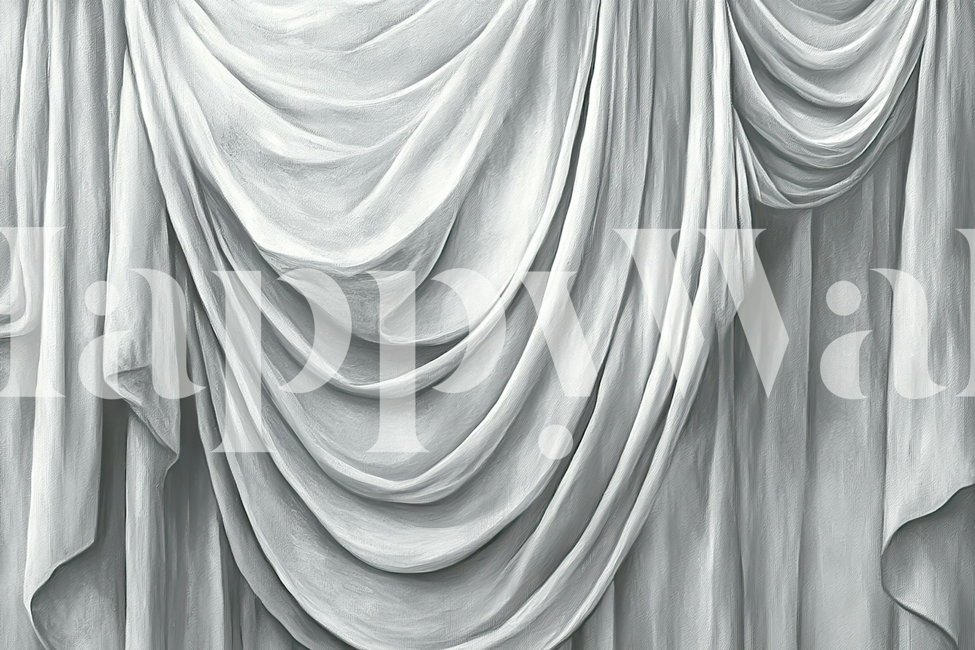 Draped grey fabric texture wallpaper
