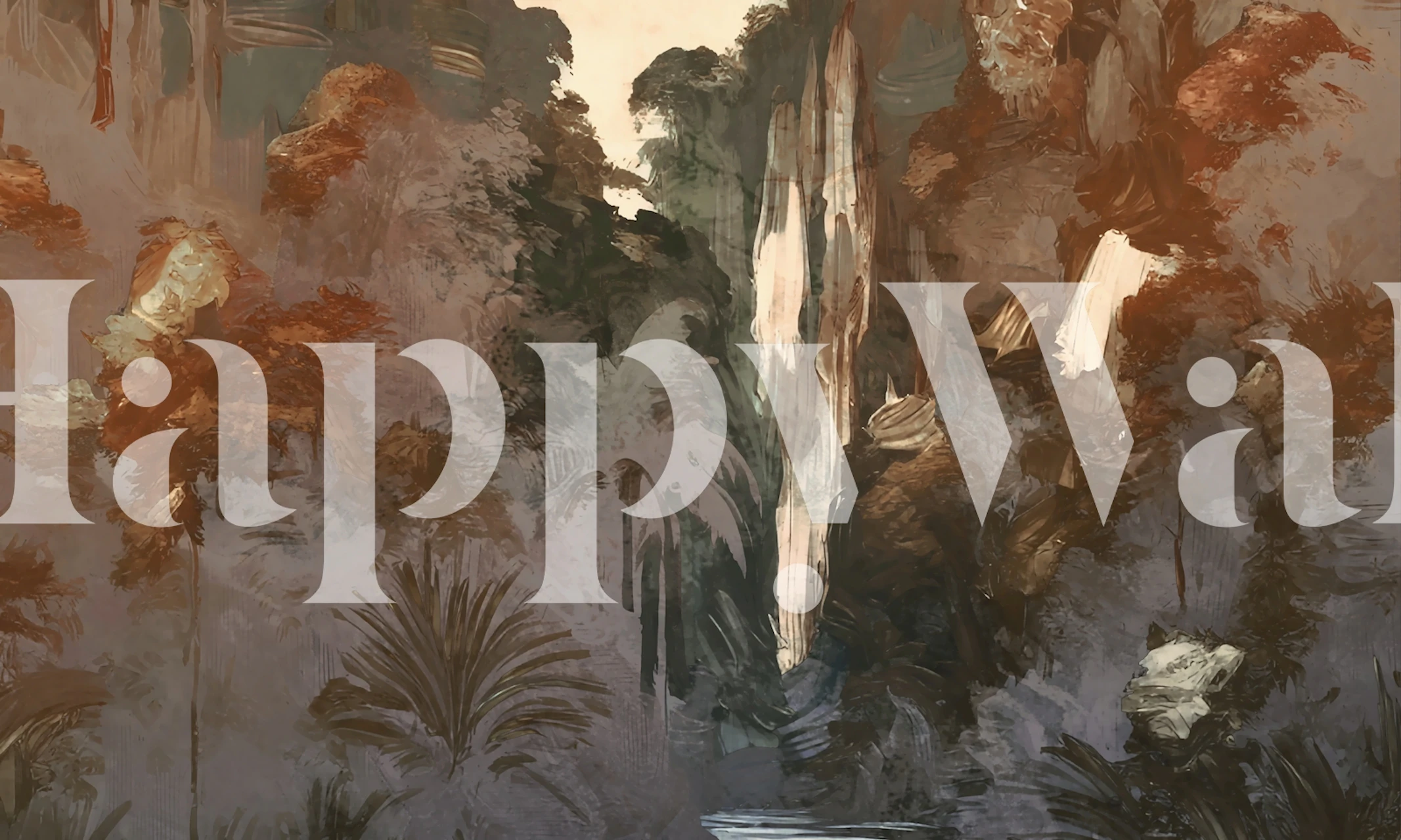 Serene Rainforest Dream wallpaper design