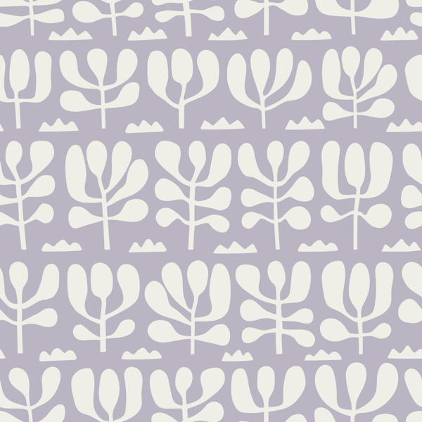 Organic garden - white on grey