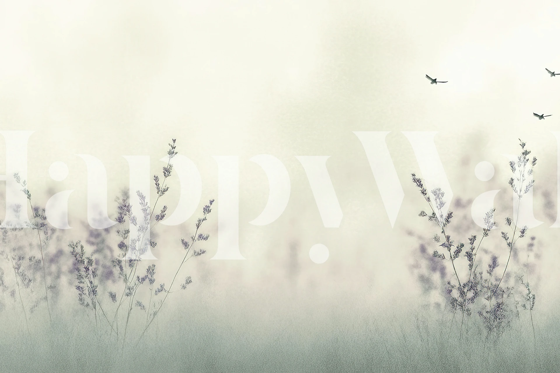Foggy Day wallpaper with soft floral designs