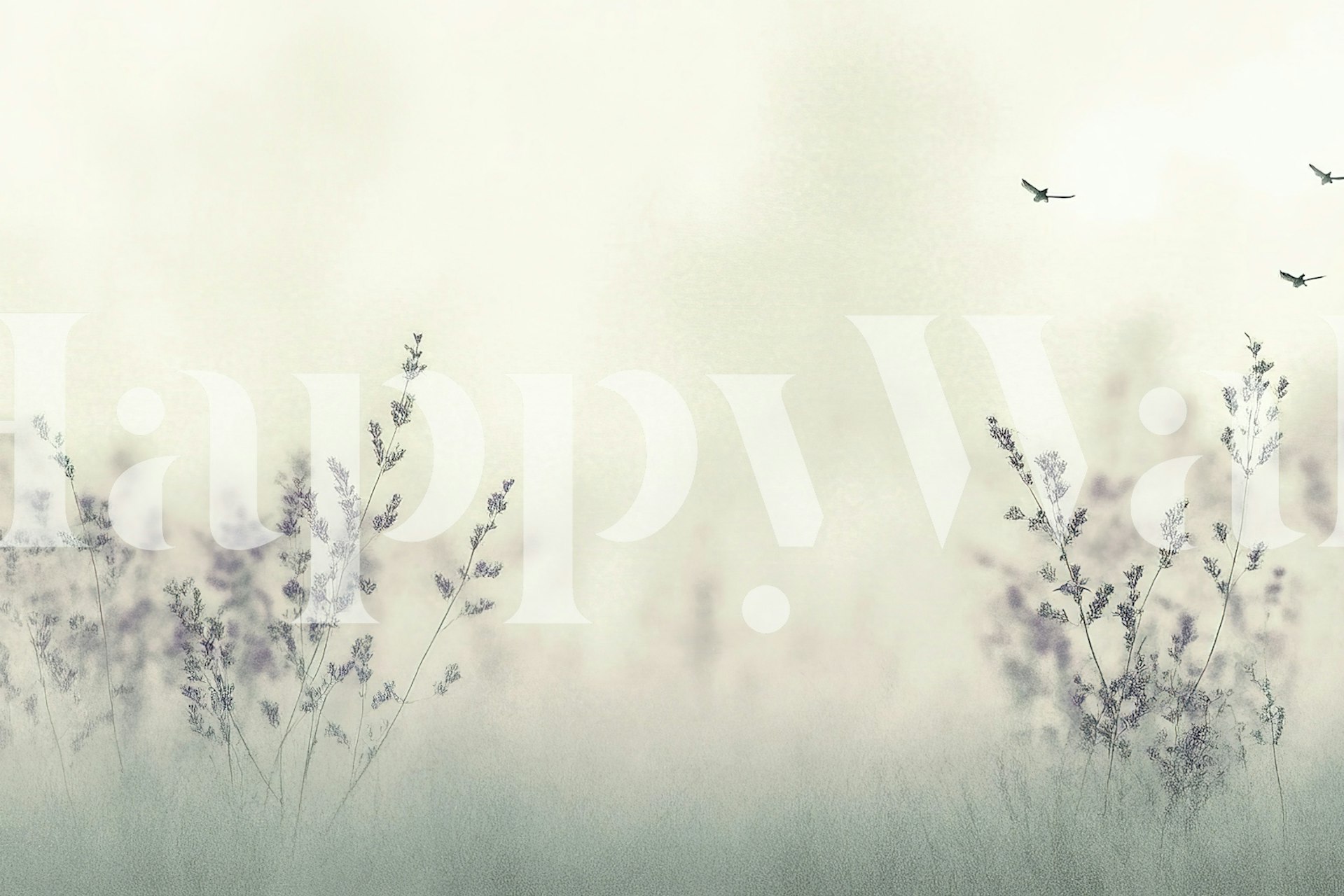 Foggy Day wallpaper with soft floral designs