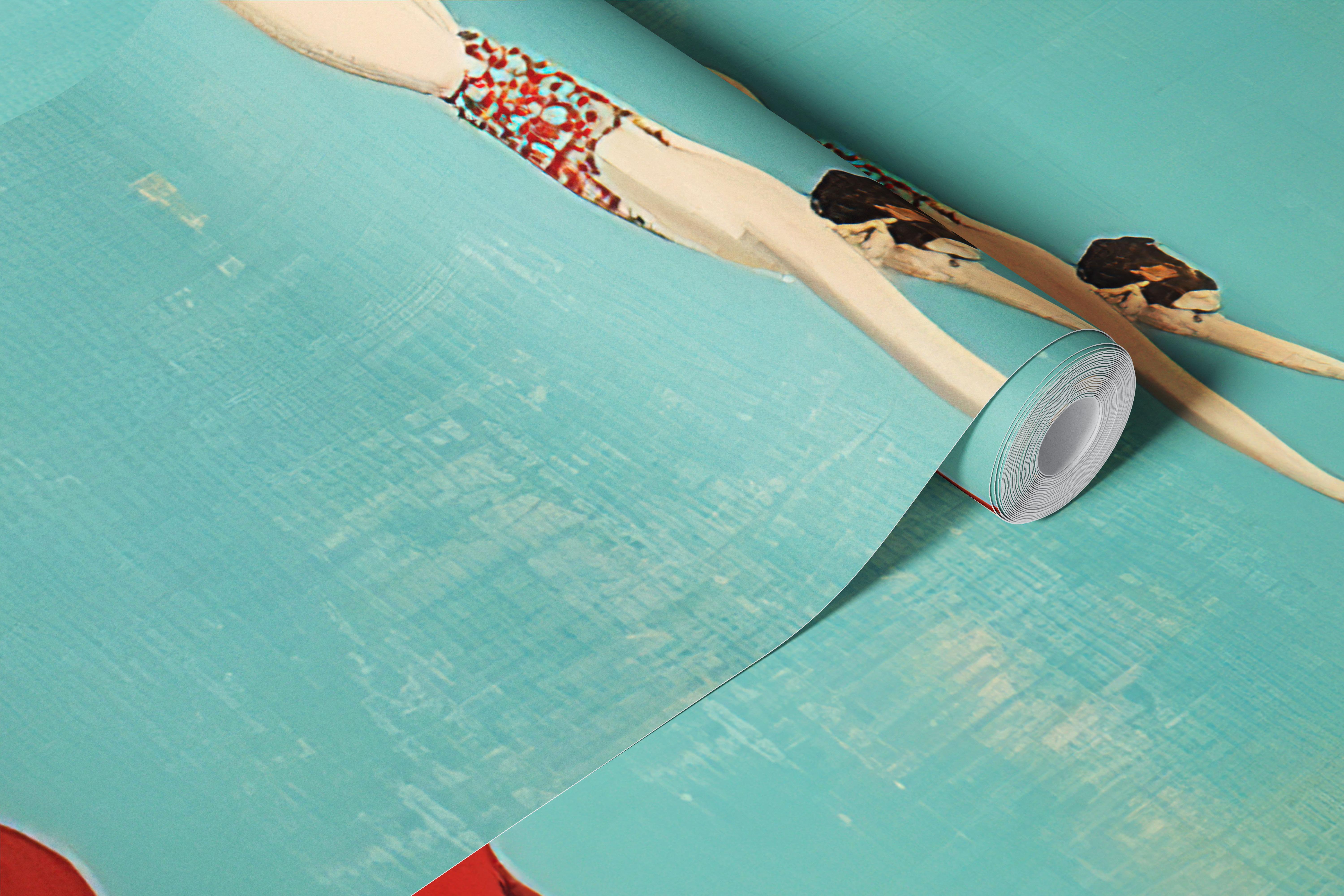 Sky Swimmers wallpaper design in a room