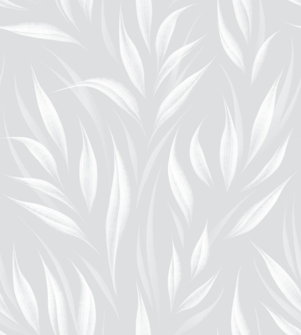 Painted Leaves - White / Grey