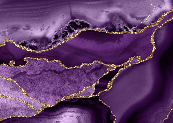 Purple Gold Marble Mosaic