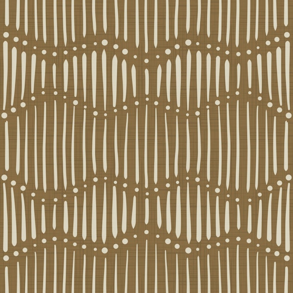 Boho Waves on Dull Gold Canvas