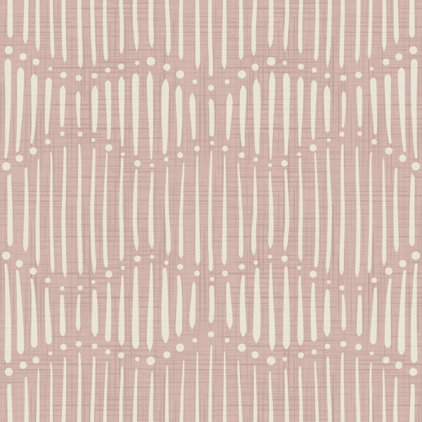 Boho Waves on Rosy Canvas