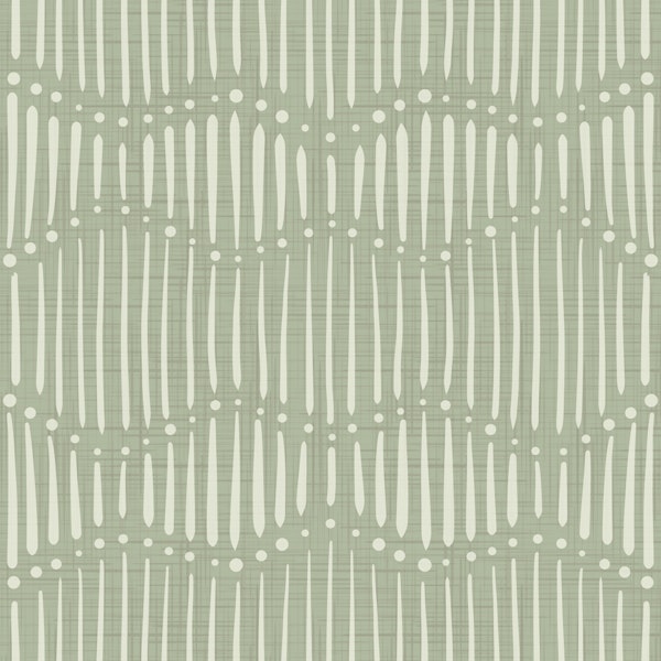 Boho Waves on Sage Canvas