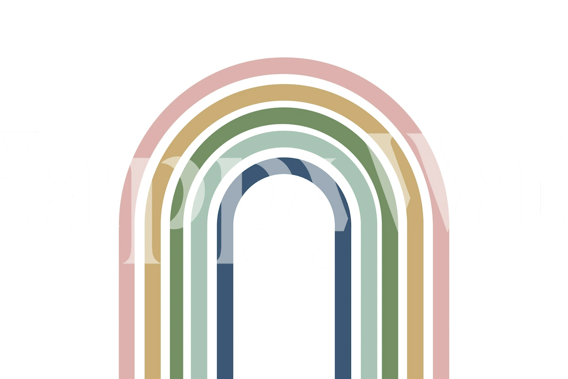 Design de papier peint Modern Boho Rainbow 2