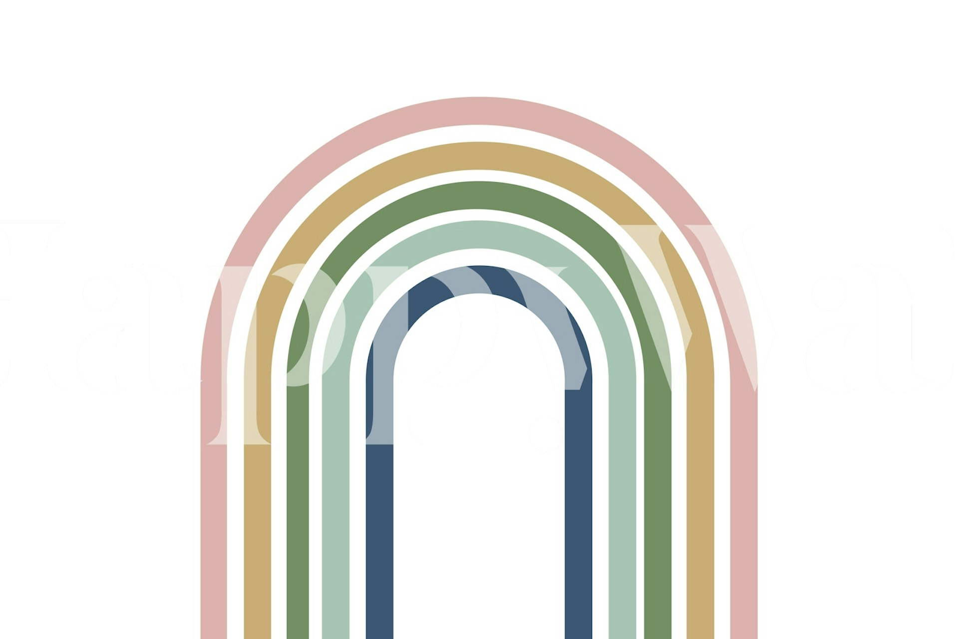 Modern Boho Rainbow 2 wallpaper design