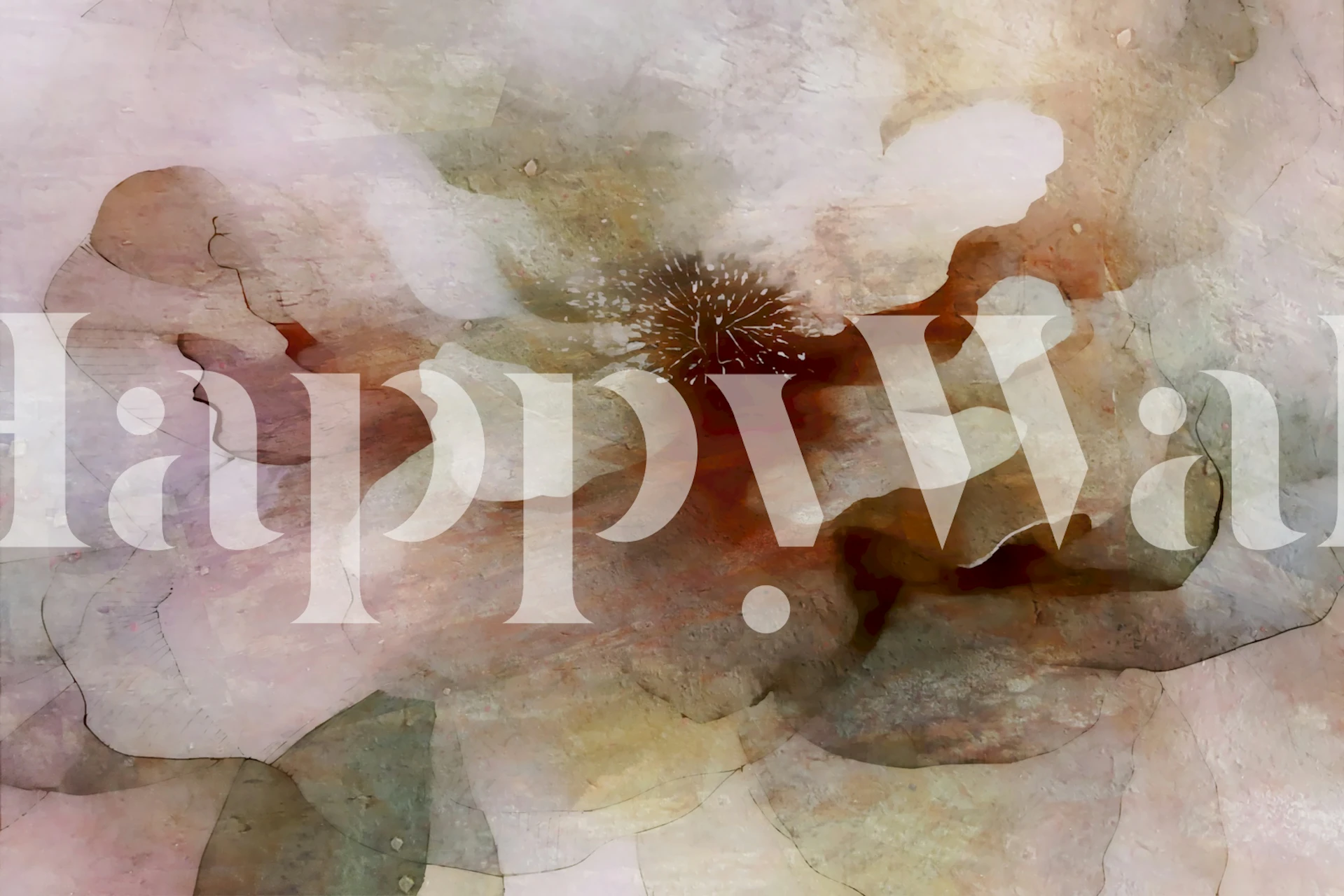 Soft pastel colored floral wallpaper design