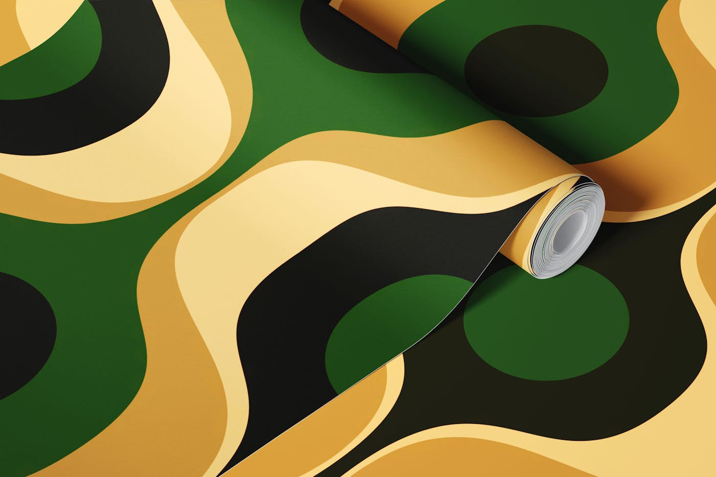 Retro 70s Groovy Elegance wallpaper roll