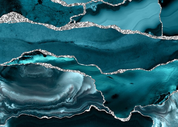 Blue Turquoise Marble Mosaic