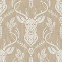 Cabincore Forest Deer - Deep Beige - Textured tapet