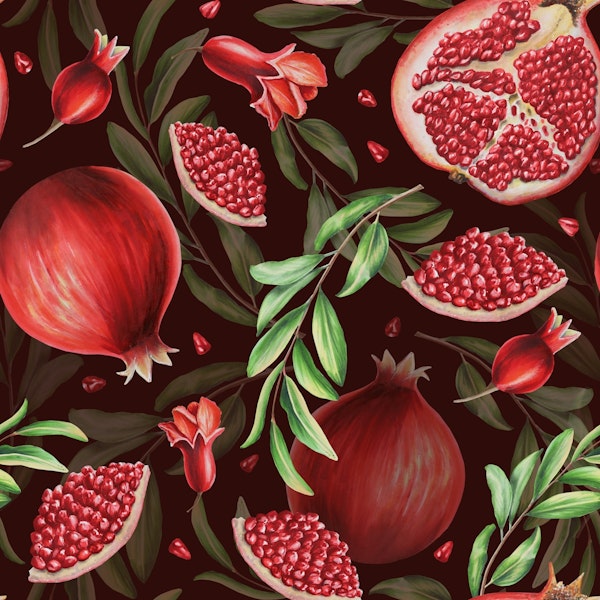 Floral Pomegranate Delight