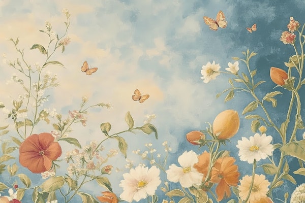 Flowers and some butterflies