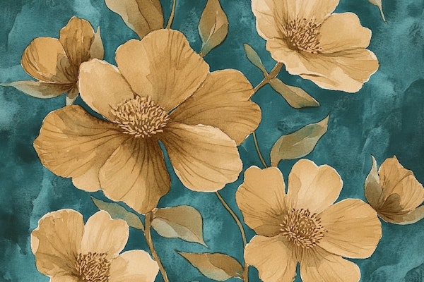 Watercolor Big Flowers