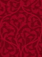 Victorian dandelion hearts Rich Ruby wallpaper