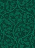 Victorian dandelion hearts Emerald wallpaper