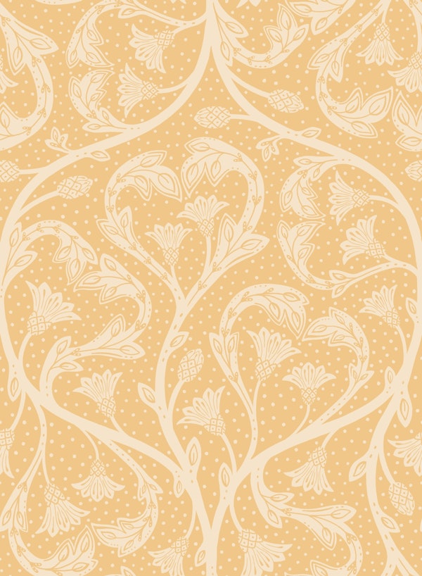 Victorian dandelion hearts Yellow Topaz