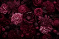 Victorian Opulence Large Flowers Burgundy Red wallpaper