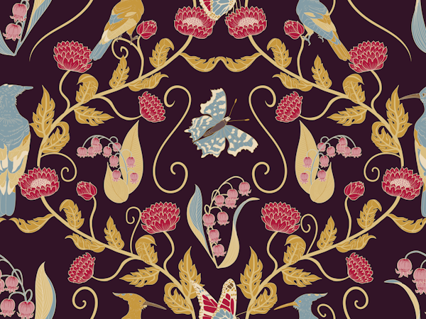 Butterfly and Birds Garden Delight