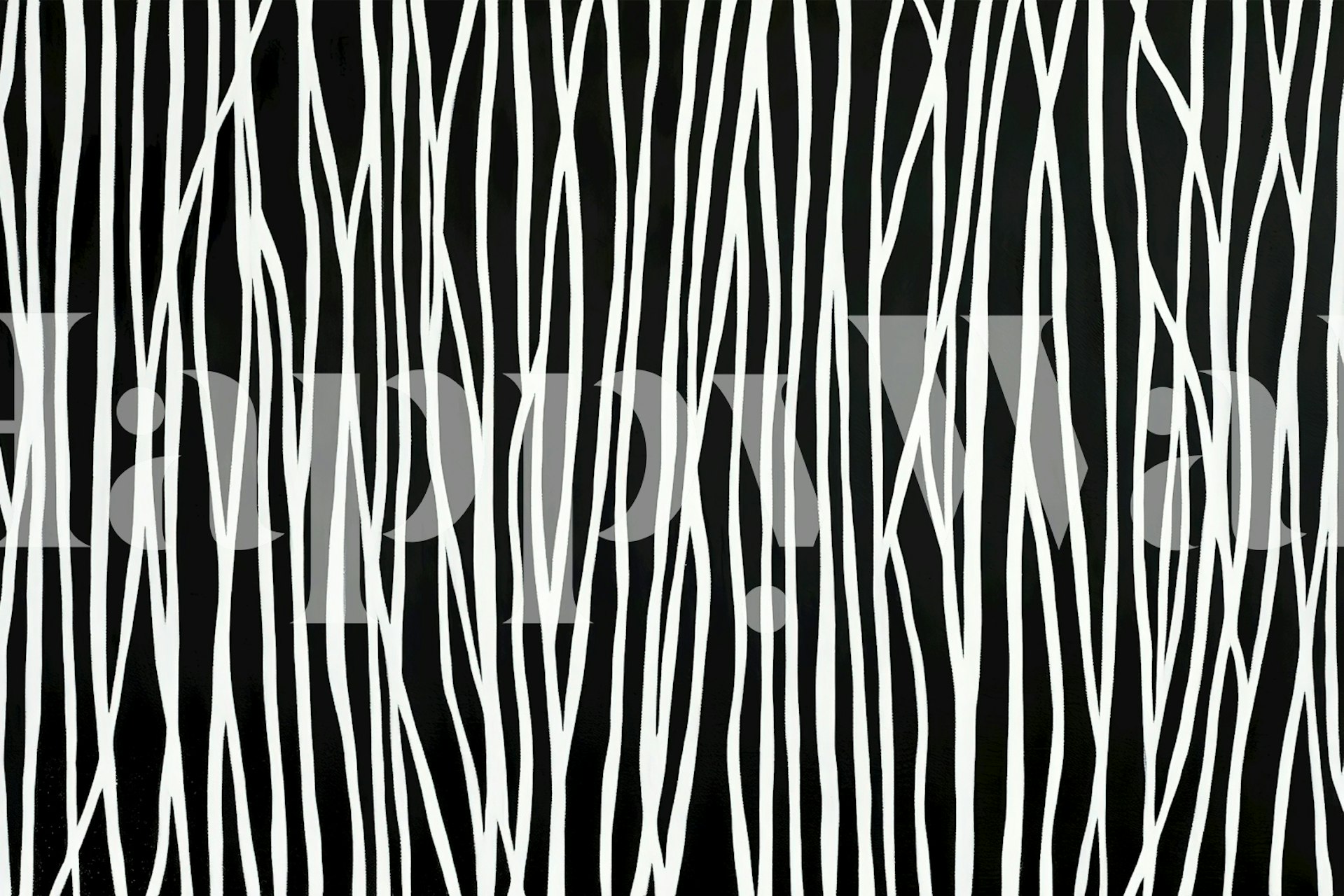 Irregular black and white wallpaper in a room