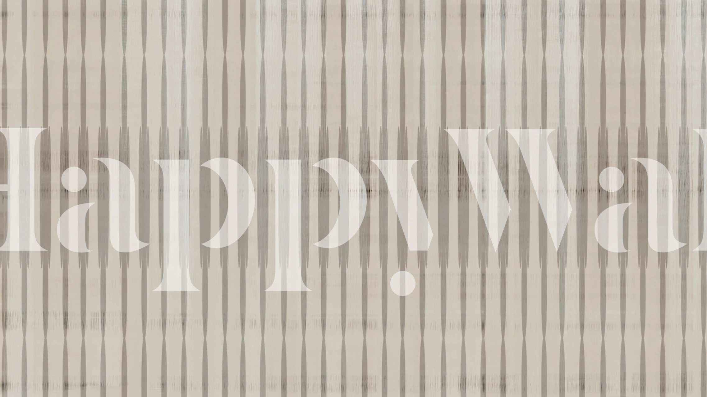 Vertical neutral stripes in beige and taupe wallpaper