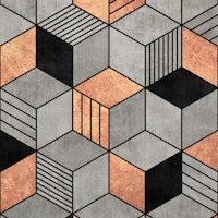 Concrete and Copper Cubes 2 tapet