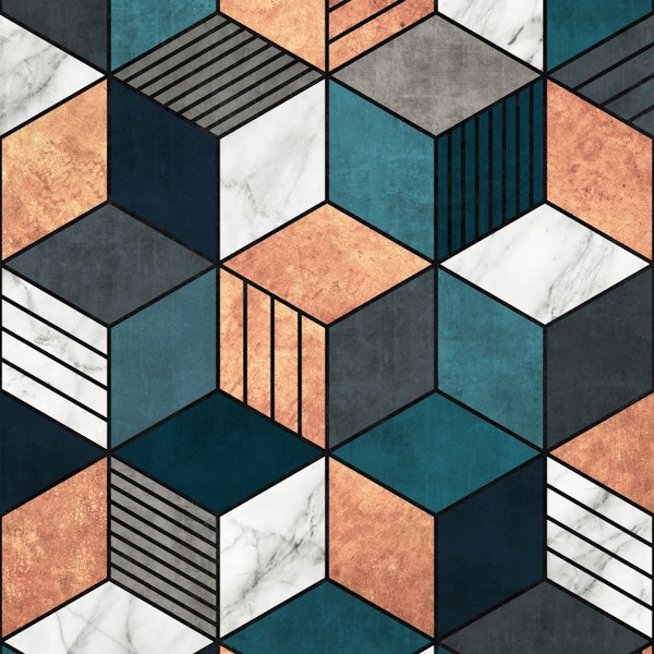 Copper Marble Cubes w Blue 2