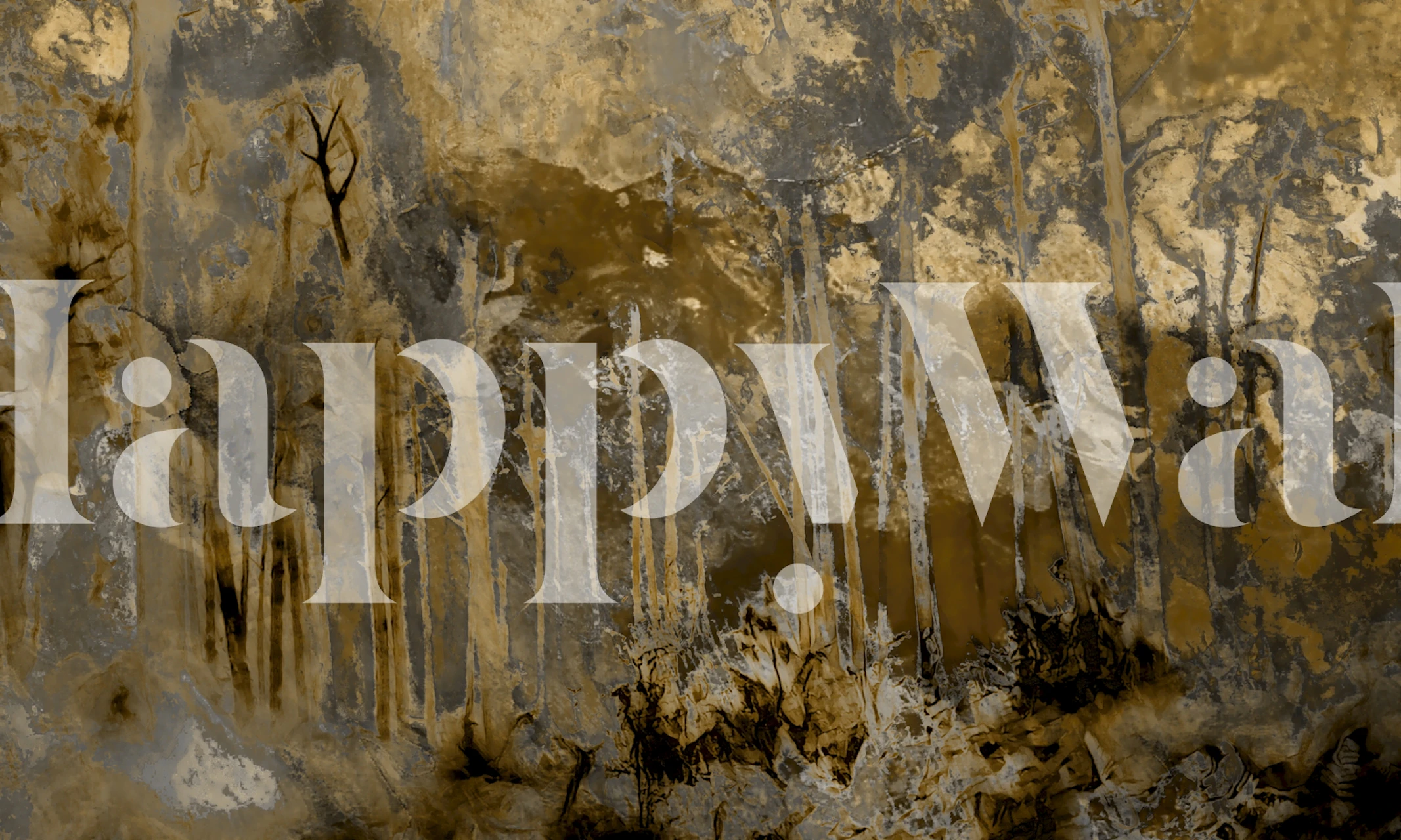 Golden Forest Dream wallpaper in a room.