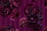 Rich Burgundy Pink Baroque Blossom Dream wallpaper