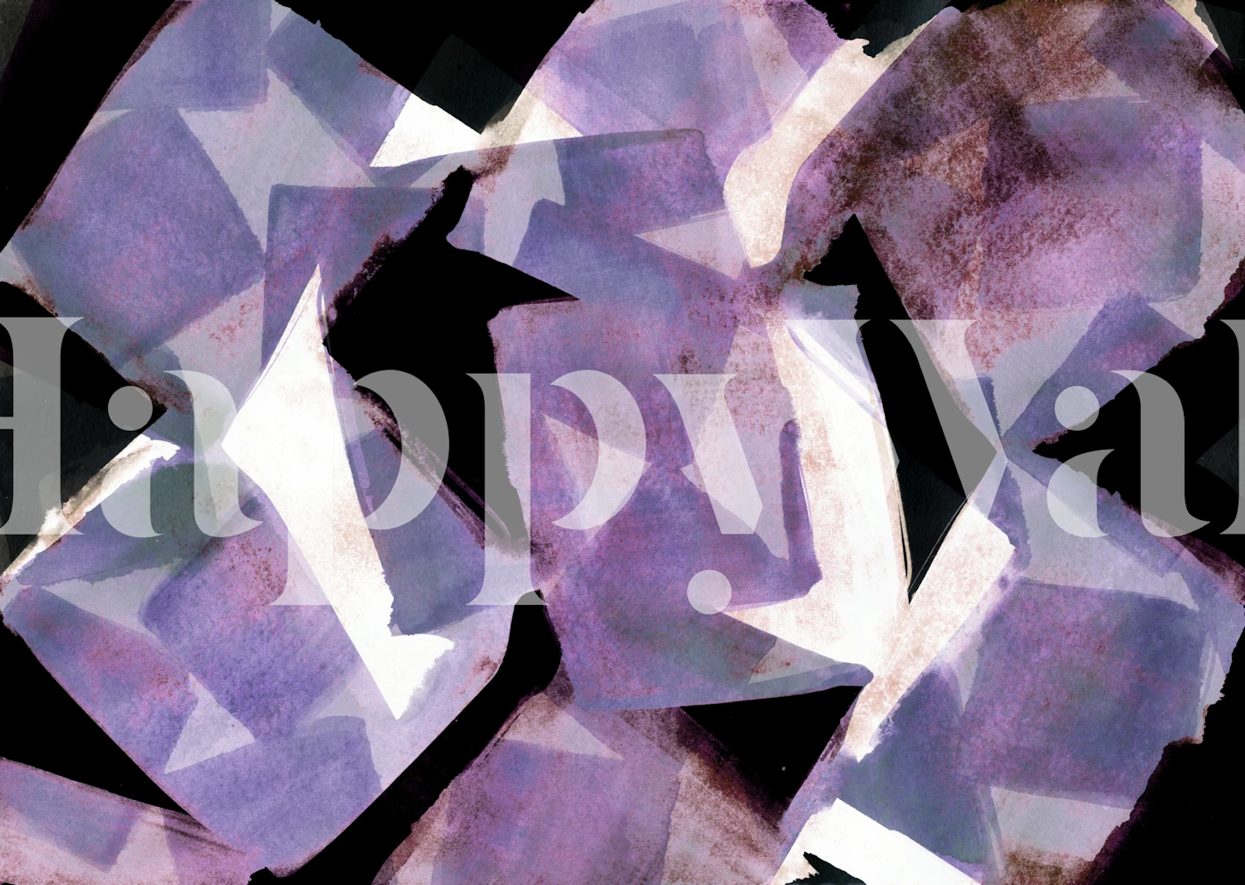 Tapeta Ethereal Purple Abstraction u sobi